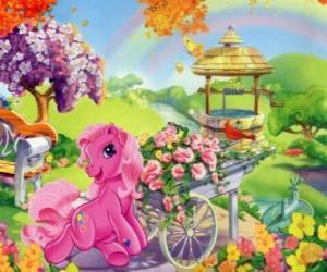 Puzzle My Little Pony περιβάλλεται από λουλούδια